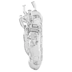 Møbel Og Interiør ^ SELETTI Love in Bloom-vase, klar, højde 24 cm, hjerteformet, glas