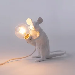 SELETTI Dekorationsbelysning > Muselampe LED-pære USB-siddende hvid