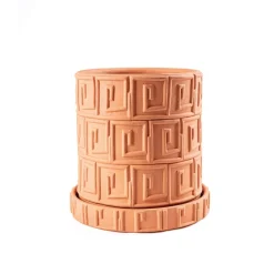 SELETTI Møbel Og Interiør > Vase Magna Graecia Greca, underkop, terracotta