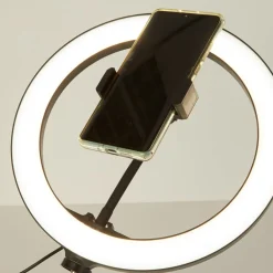 Searchlight Arbejdsrum/Kontor|Bordlamper > Selfie Tripod LED-ringlampe, mobilholder, USB CCT