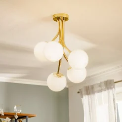 Euluna Loftlamper > Selva loftlampe, 5 lyskilder offset, guld