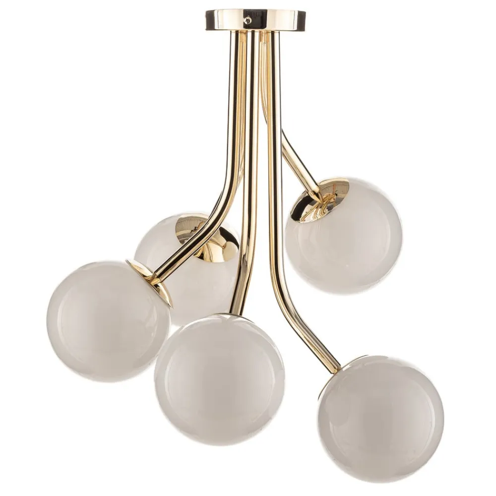 Euluna Loftlamper > Selva loftlampe, 5 lyskilder offset, guld