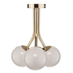Domiluce Loftlamper > Selva loftlampe med tre glaskugler, guld