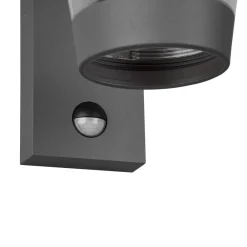 Væglampe Med Sensor ^ Trio Lighting Sensor-udendørs væglampe CAVADO, antracit, højde 28 cm, IP44