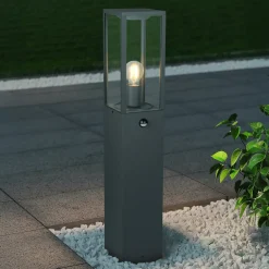 Trio Lighting Gadebelysning > Sensor-vejlampe GARONNE, antracit, højde 80 cm, metal IP44