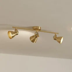 Gang|Loftlamper ^ EGLO Seras loftsspot, børstet messing-guld, 3-flamme