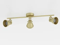 Gang|Loftlamper ^ EGLO Seras loftsspot, børstet messing-guld, 3-flamme