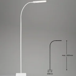 Briloner Arbejdsrum/Kontor|Gulvlamper > Servo LED-gulvlampe, kan dæmpes, CCT, hvid