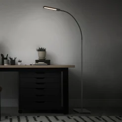 Briloner Arbejdsrum/Kontor|Gulvlamper > Servo LED-gulvlampe, kan dæmpes, CCT, sort