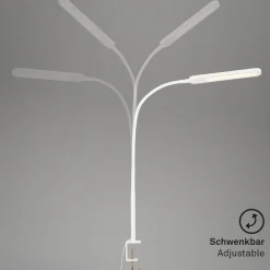 Briloner Arbejdsrum/Kontor|Bordlamper > Servo LED-klemmelampe, kan dæmpes, CCT, hvid