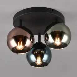 Reality Leuchten Loftlamper > Sheldon loftlampe med 3 glas-kugleskærme