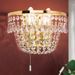 ORION Væglamper > SHERATA krystalvæglampe i guld