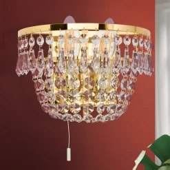 ORION Væglamper > SHERATA krystalvæglampe i guld
