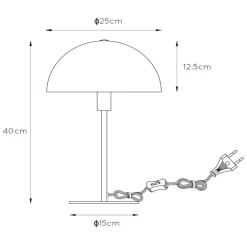 Lucide Bordlamper > Siemon bordlampe i stål, Ø 25 cm, grøn