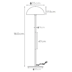 Gulvlamper|Gulvlamper ^ Lucide Siemon gulvlampe af stål, sort