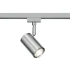 Skinnesystem ^ Trio Lighting Skinnespot DUOline 782401, Ø 6 cm, nikkel, 2-faset, GU10