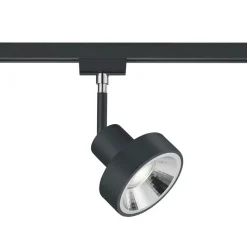 Skinnesystem ^ Trio Lighting Skinnespot DUOline 780701, Ø 11cm, sort, 2-faset, GU10