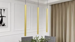 Lindby Skinnesystem > Skinne system 48V Lumaro, pendel, rørpære, 3 lyskilder, guld, CCT