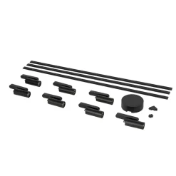Arbejdsrum/Kontor|Gang ^ Lindby Skinnesystem 48V Lumaro, spots, 7 lyskilder, sort, Ø 4 cm