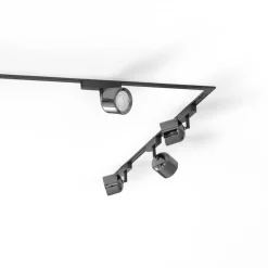 Lindby Arbejdsrum/Kontor|Skinnesystem > Skinne system 48V Lumaro spots 7 lyskilder sort Ø8cm dæmpbar