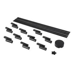 Lindby Arbejdsrum/Kontor|Skinnesystem > Skinnesystem 48V Lumaro, spots, 10 lyskilder, sort, Ø 4 cm