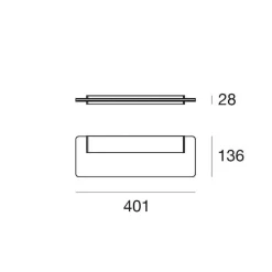 Linea Light Væg- Og Spejllamper > Skinny LED-væglampe, hvid, aluminium, PMMA, op/ned