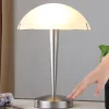 Lindby Bordlamper > Skøn Viola bordlampe i mat nikkel