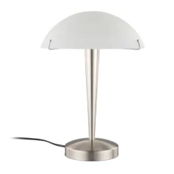 Lindby Bordlamper > Skøn Viola bordlampe i mat nikkel