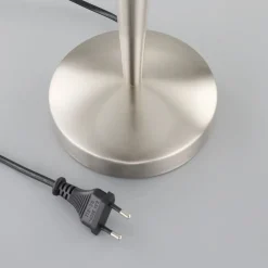 Lindby Bordlamper > Skøn Viola bordlampe i mat nikkel