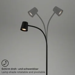 Briloner Arbejdsrum/Kontor|Gulvlamper > Skriva gulvlampe, justerbar, GU10, sort
