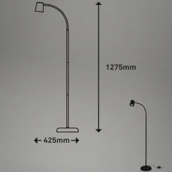 Briloner Arbejdsrum/Kontor|Gulvlamper > Skriva gulvlampe, justerbar, GU10, sort