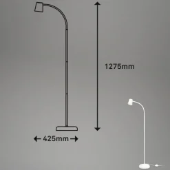Briloner Arbejdsrum/Kontor|Gulvlamper > Skriva gulvlampe, justerbar, GU10, hvid