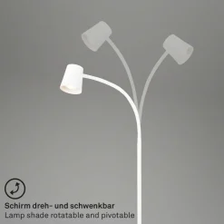 Briloner Arbejdsrum/Kontor|Gulvlamper > Skriva gulvlampe, justerbar, GU10, hvid