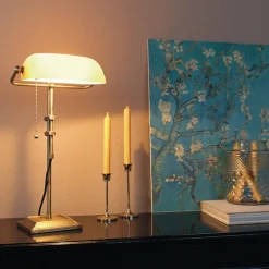 Steinhauer Arbejdsrum/Kontor|Bordlamper > Skrivebordslampe Ancilla justerbar bronze/gul