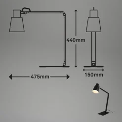 Briloner Arbejdsrum/Kontor > Skrivebordslampe 7467015 i sort