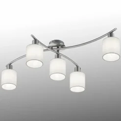 Loftlamper ^ Trio Lighting Skærme af hvidt stof - loftslampe Garda
