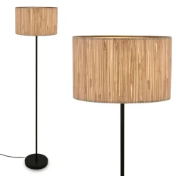 Gulvlamper|Gulvlamper ^ Briloner Slama gulvlampe, naturfarve, metal, søgræs, E27