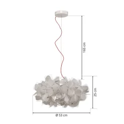 Slamp Pendellamper > hængelampe Clizia Mama Non Mama, Ø53cm, hvid/rød