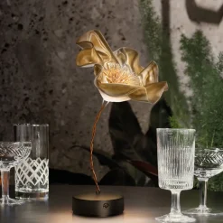 Bordlamper ^ Slamp LaFleur LED-bordlampe, genopladeligt batteri, fløjl