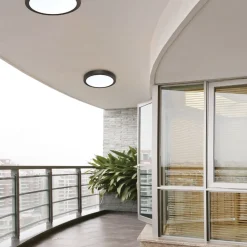 The Light Group Terrassebelysning|Udendørs Loftlamper > SLC Dio LED-loftlampe IP65 3CCT sort