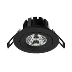 The Light Group Loftlamper|Indbygningsspots > SLC DL04 LED-indbygningslampe sort 3.000 K