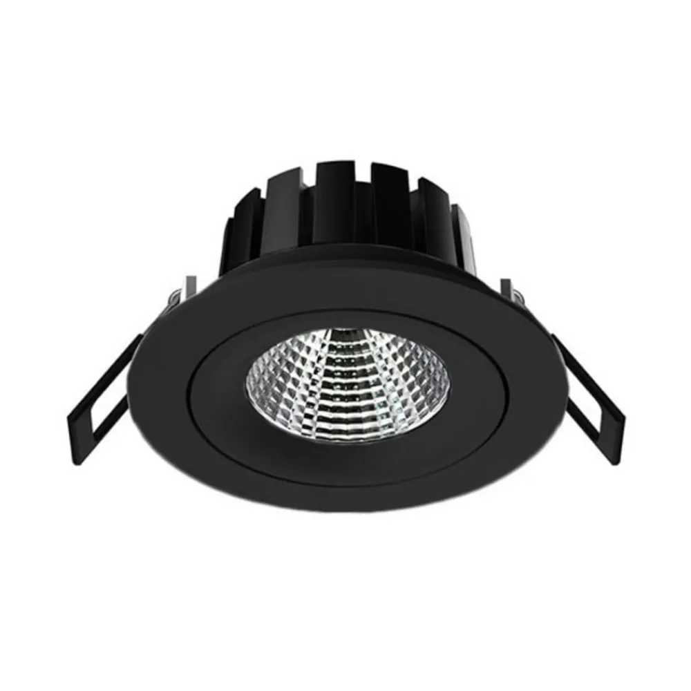 The Light Group Loftlamper|Indbygningsspots > SLC DL04 LED-indbygningslampe sort 3.000 K