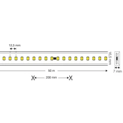 The Light Group Dekorationsbelysning|Led Strips > SLC LED-stripe 230V komplet sæt IP65 5m, 3.000 K