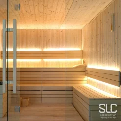 Led Strips ^ The Light Group SLC LED-Strip sauna op til 105°C, 24V IP67 5m 3.000K