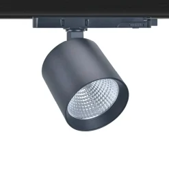 Skinnesystem ^ The Light Group SLC LED track spot Fox, sort, 3.000 K, 3-fase skinne