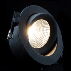 The Light Group Loftlamper|Indbygningsspots > SLC One 360° LED-indbygningslampe sort 3.000K