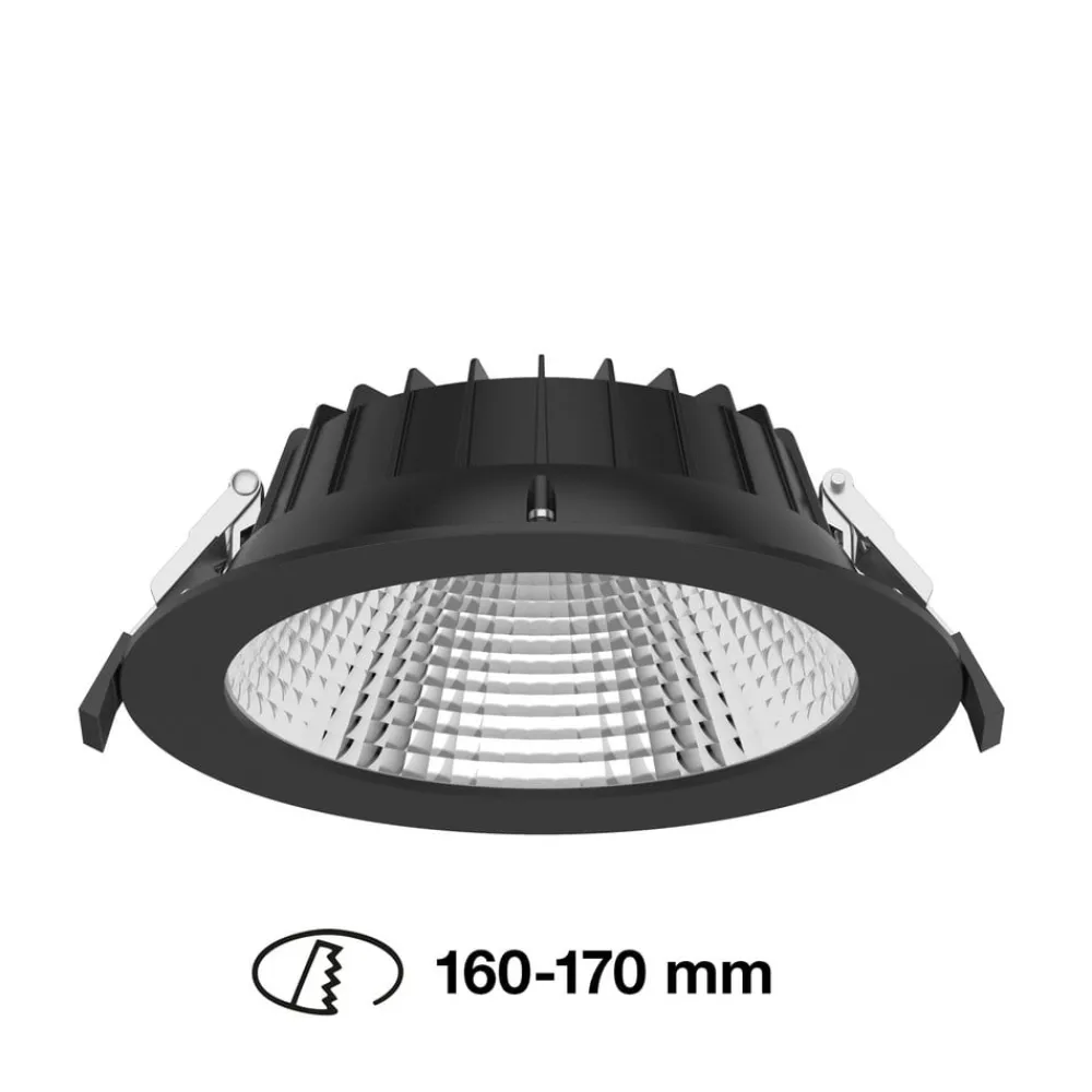 Indbygningsspots ^ The Light Group SLC Shift LED-indbygningsspot Ø 19cm CCT, sort