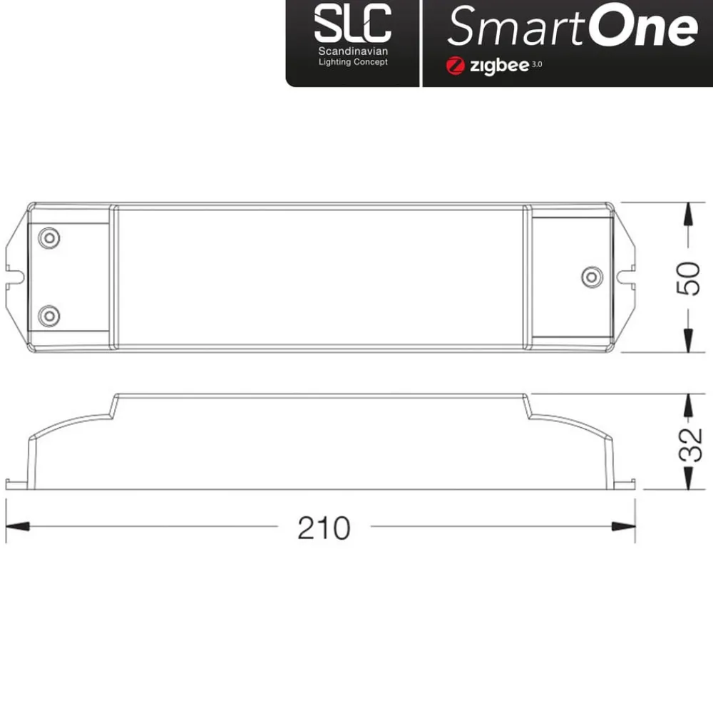 The Light Group Driver Konstant Spænding > SLC SmartOne strømfors. ZigBee CV 24V 50W PWM Mono