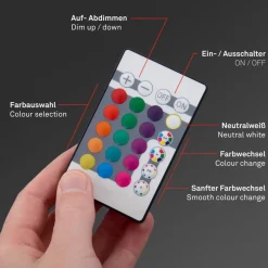 Loftlamper ^ Briloner Slim LED-panel rundt RGBW effekt Ø42cm hvidt