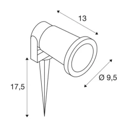 Udendørs Spot ^ SLV Big Nautilus lampe med jordspyd, grøn